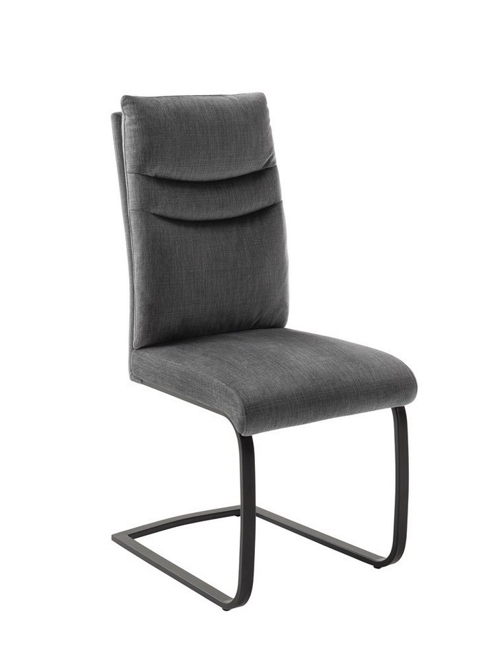 MCA furniture Esszimmerstuhl 2er Set Freischwinger Stuhl Gibara, anthrazit / schwarz matt (2er-Set) von MCA furniture