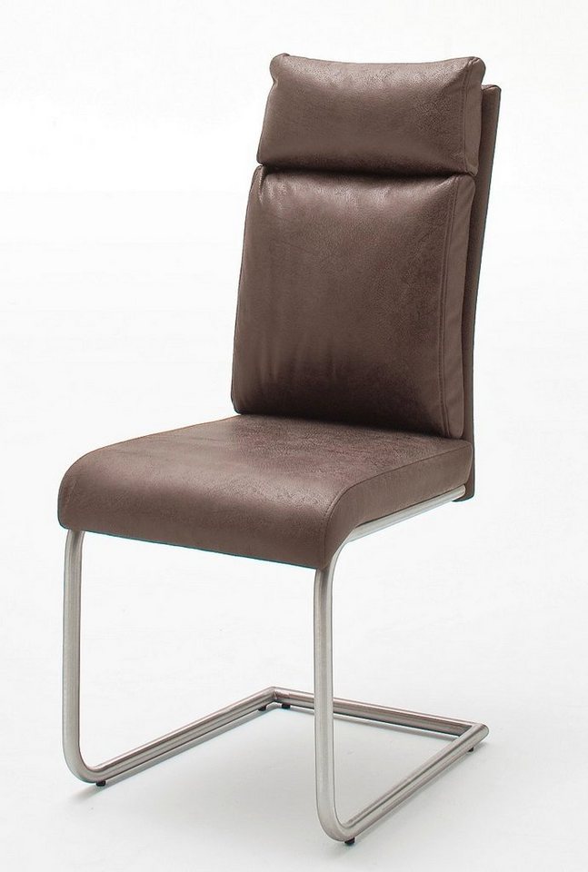 MCA furniture Esszimmerstuhl 2er Set Freischwinger Stuhl Pia, braun (2er-Set) von MCA furniture