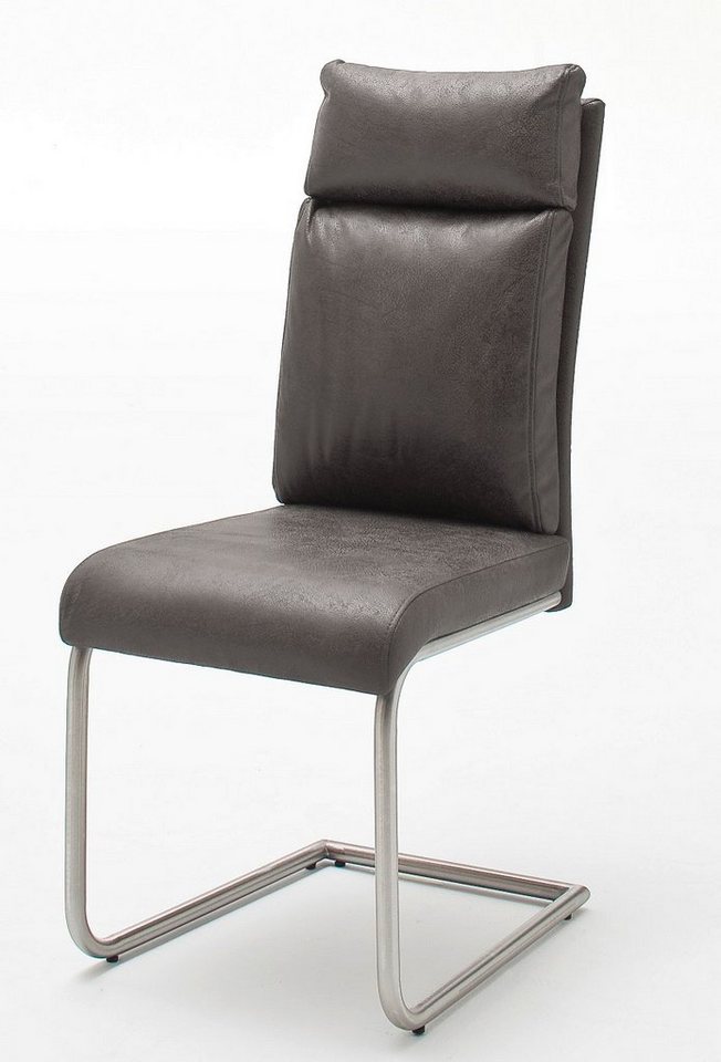 MCA furniture Esszimmerstuhl 2er Set Freischwinger Stuhl Pia, grau (2er-Set) von MCA furniture