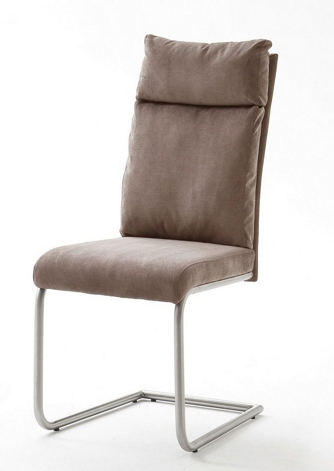 MCA furniture Esszimmerstuhl 2er Set Freischwinger Stuhl Pia, sand (2er-Set) von MCA furniture