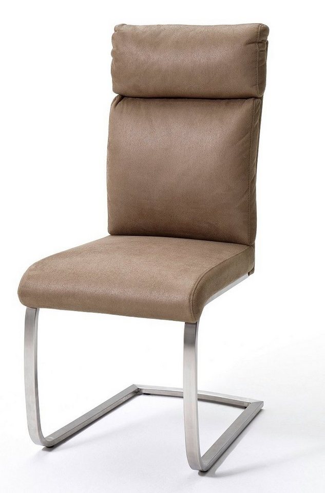 MCA furniture Esszimmerstuhl 2er Set Freischwinger Stuhl Rabea, sand (2er-Set) von MCA furniture
