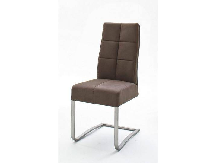 MCA furniture Esszimmerstuhl 2er Set Freischwinger Stuhl Salva, Microfaserbezug, sand (2er-Set), gelb von MCA-furniture