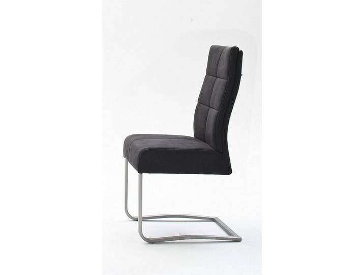 MCA furniture Esszimmerstuhl 2er Set Freischwinger Stuhl Salva, Microfaserbezug, schwarz (2er-Set), schwarz von MCA-furniture
