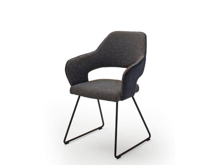MCA furniture Esszimmerstuhl 2er Set Kufenstuhl Newcastle, charcoal (2er-Set), grau von MCA-furniture