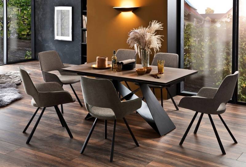 MCA furniture Esszimmerstuhl 2er Set Parana, mit Armlehnen, drehbar, melange (2er-Set) von MCA furniture
