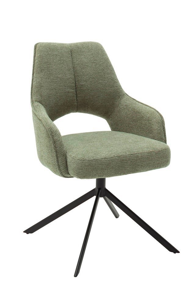 MCA furniture Esszimmerstuhl 2er Set Stuhl Bangor, drehbar, Chenille Optik, (2er-Set) von MCA furniture
