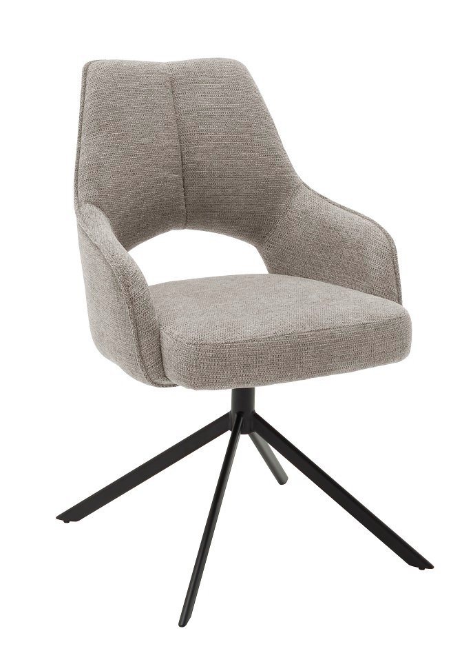 MCA furniture Esszimmerstuhl 2er Set Stuhl Bangor, drehbar, Chenille Optik, (2er-Set) von MCA furniture