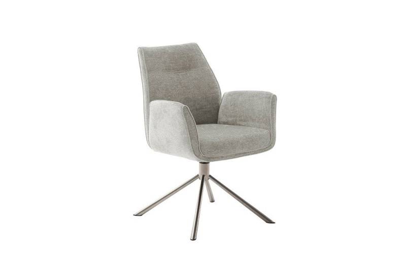 MCA furniture Esszimmerstuhl 2er Set Stuhl Diveria mit Armlehnen, Edelstahl, drehbar, taupe / (2er-Set) von MCA furniture