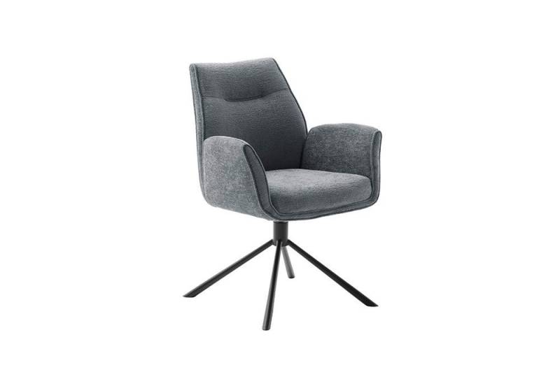 MCA furniture Esszimmerstuhl 2er Set Stuhl Diveria mit Armlehnen, drehbar, anthrazit / grau (2er-Set) von MCA furniture