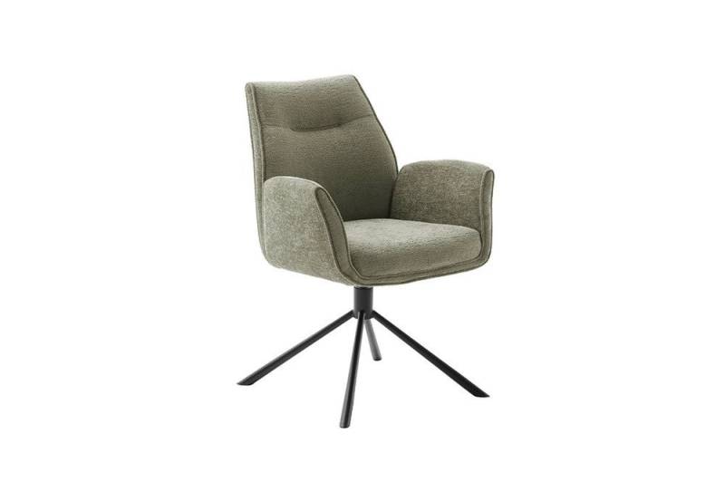 MCA furniture Esszimmerstuhl 2er Set Stuhl Diveria mit Armlehnen, drehbar, olive (2er-Set) von MCA furniture