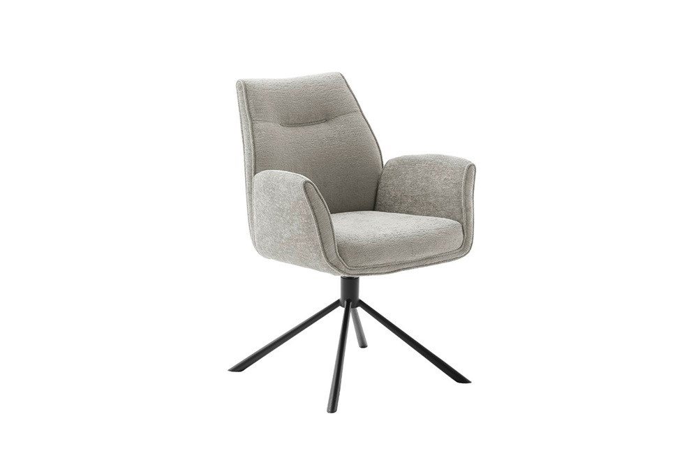 MCA furniture Esszimmerstuhl 2er Set Stuhl Diveria mit Armlehnen, drehbar, taupe / sandfarben (2er-Set) von MCA furniture