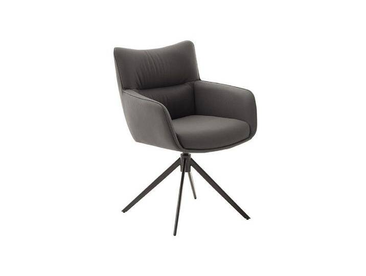 MCA furniture Esszimmerstuhl 2er Set Stuhl Limone 2 mit Armlehnen, drehbar, anthrazit (2er-Set), grau von MCA-furniture