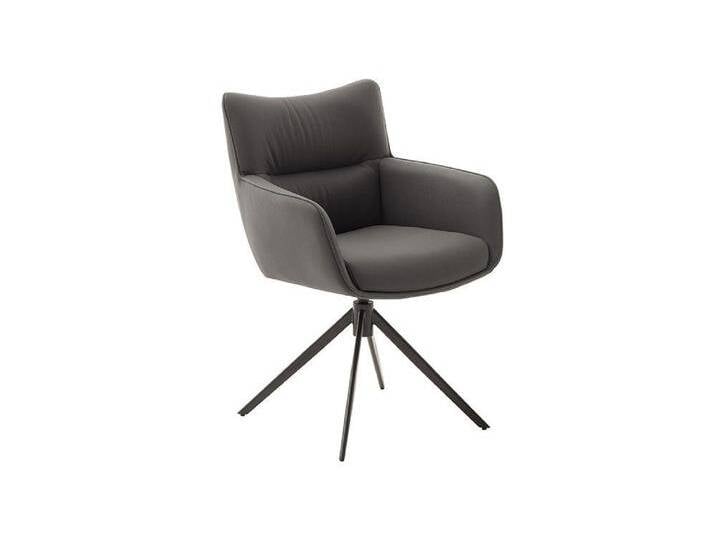 MCA furniture Esszimmerstuhl 2er Set Stuhl Limone 2 mit Armlehnen, drehbar, anthrazit (2er-Set), grau von MCA-furniture