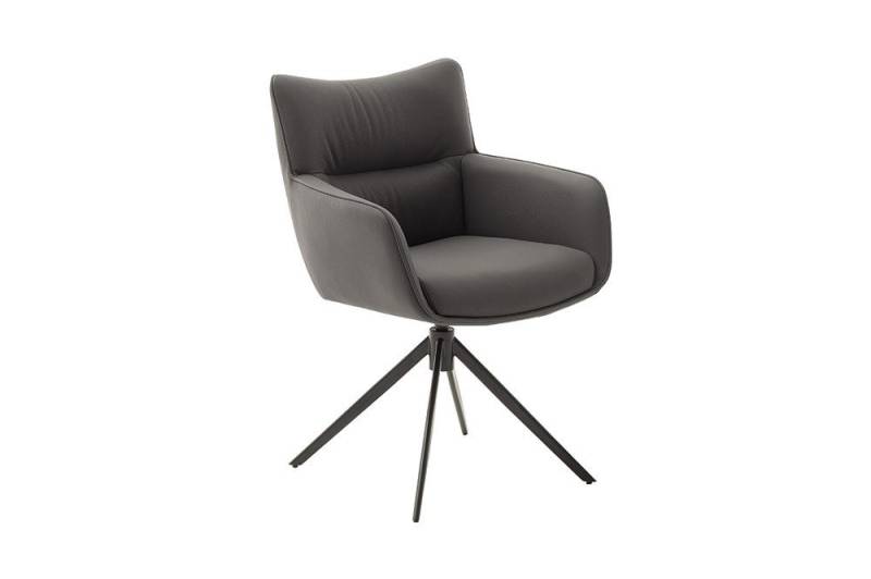MCA furniture Esszimmerstuhl 2er Set Stuhl Limone 2 mit Armlehnen, drehbar, anthrazit (2er-Set) von MCA furniture