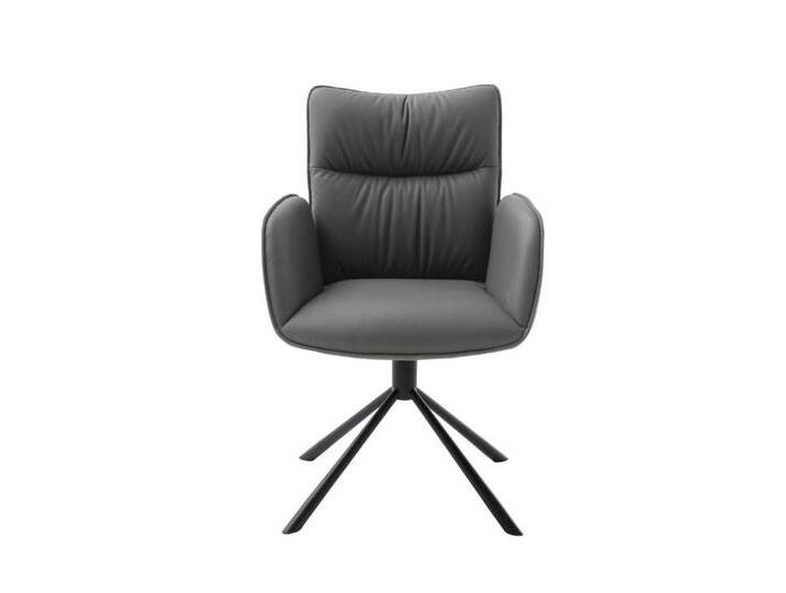 MCA furniture Esszimmerstuhl 2er Set Stuhl Marin, mit Armlehnen, drehbar, anthrazit (2er-Set), grau von MCA-furniture