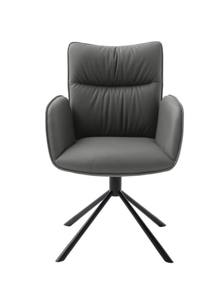MCA furniture Esszimmerstuhl 2er Set Stuhl Marin, mit Armlehnen, drehbar, anthrazit (2er-Set) von MCA furniture