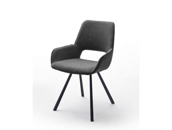 MCA furniture Esszimmerstuhl 2er Set Stuhl Parana, mit Armlehnen, charcaol (2er-Set), grau von MCA-furniture