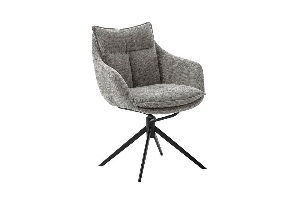 MCA furniture Esszimmerstuhl 2er Set Stuhl Parker mit Armlehnen, drehbar, anthrazit / grau (2er-Set) von MCA furniture