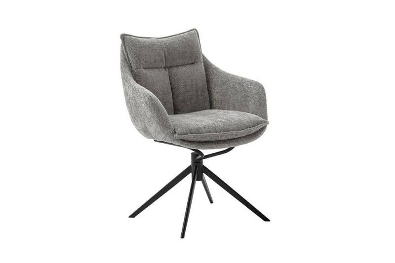 MCA furniture Esszimmerstuhl 2er Set Stuhl Parker mit Armlehnen, drehbar, anthrazit / grau (2er-Set) von MCA furniture