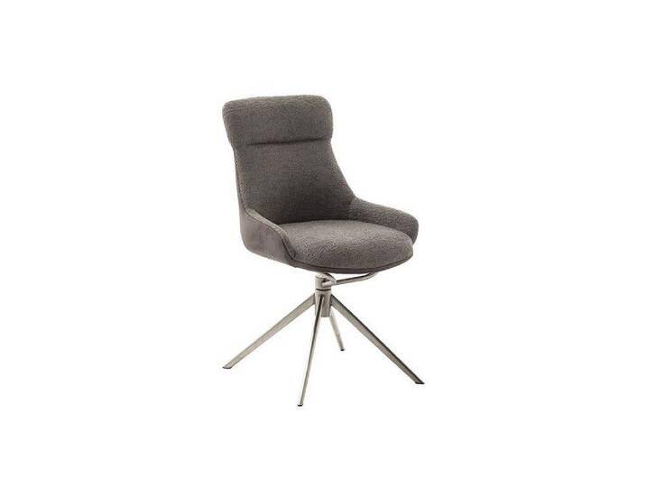 MCA furniture Esszimmerstuhl 2er Set Stuhl Pelion, Edelstahl, drehbar, schlamm (2er-Set), braun von MCA-furniture