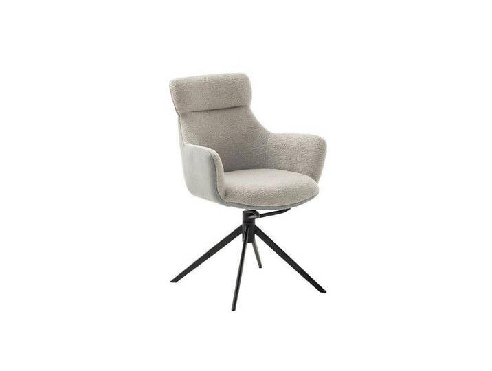MCA furniture Esszimmerstuhl 2er Set Stuhl Pelion mit Armlehnen, drehbar, grau / lichtgrau (2er-Set), grau von MCA-furniture