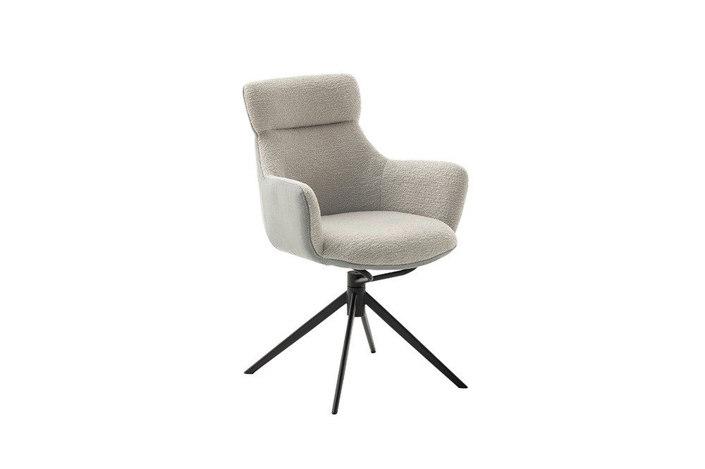 MCA furniture Esszimmerstuhl 2er Set Stuhl Pelion mit Armlehnen, drehbar, grau / lichtgrau (2er-Set) von MCA furniture