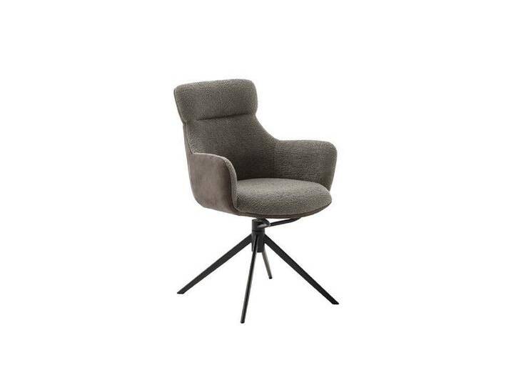 MCA furniture Esszimmerstuhl 2er Set Stuhl Pelion mit Armlehnen, drehbar, schlamm (2er-Set), braun von MCA-furniture