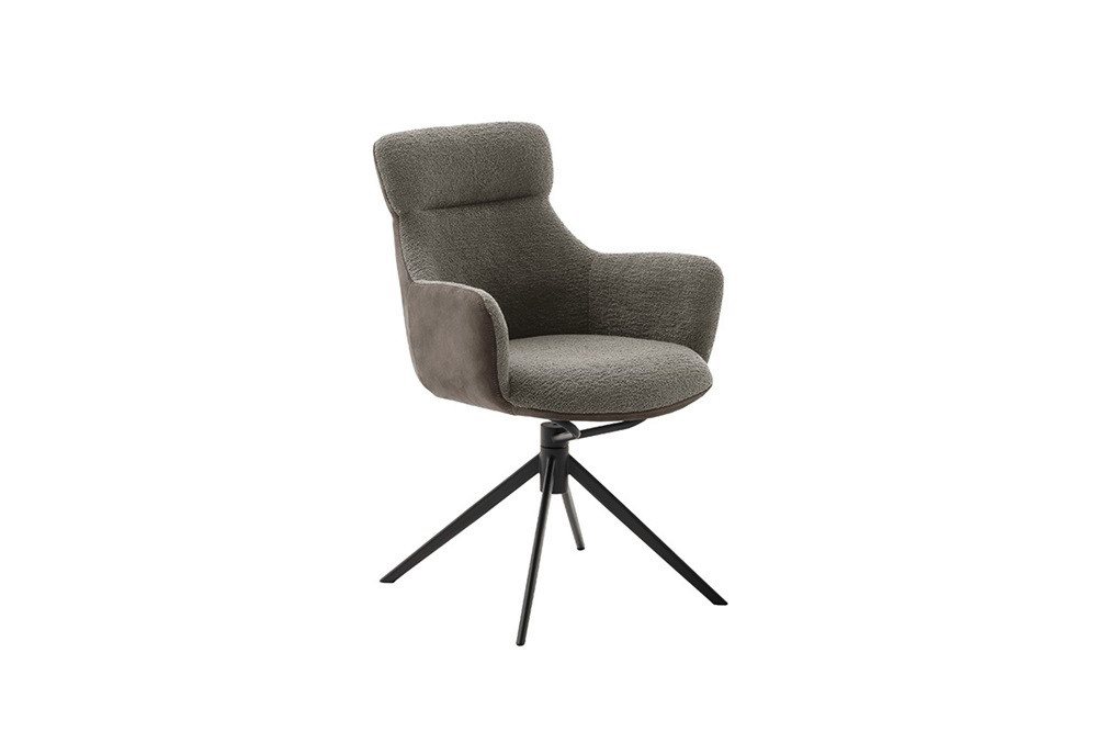 MCA furniture Esszimmerstuhl 2er Set Stuhl Pelion mit Armlehnen, drehbar, schlamm (2er-Set) von MCA furniture
