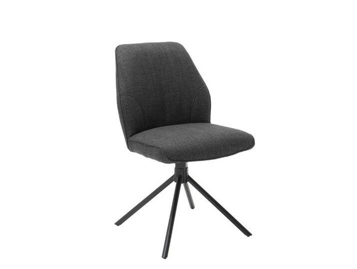 MCA furniture Esszimmerstuhl 2er Set Stuhl Pemba, drehbar, Webstoff, anthrazit (2er-Set), grau von MCA-furniture