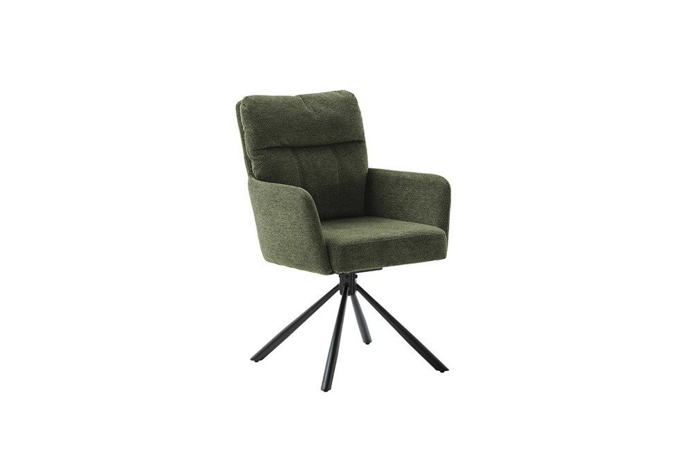 MCA furniture Esszimmerstuhl 2er Set Stuhl Utica mit Armlehnen, drehbar, olive (2er-Set) von MCA furniture