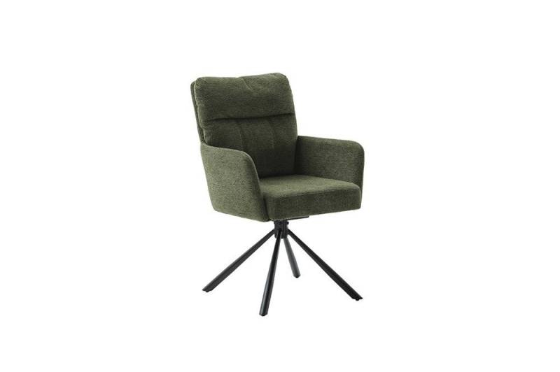 MCA furniture Esszimmerstuhl 2er Set Stuhl Utica mit Armlehnen, drehbar, olive (2er-Set) von MCA furniture