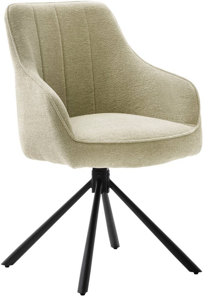 MCA furniture Esszimmerstuhl KASAMA, (2er-Set), 180° drehbar, Belastbarkeit120 kg, Sitzhöhe ca. 51 cm von MCA furniture