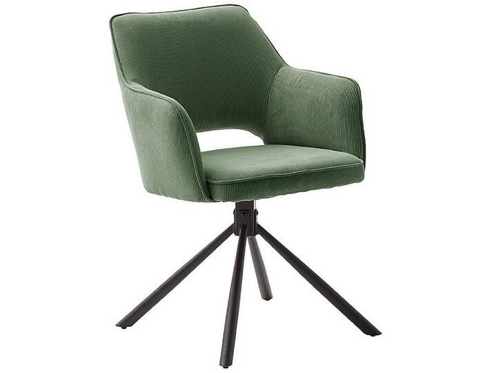 MCA furniture Esszimmerstuhl LUZON, (2er-Set), drehbar 180°, Belastbarkeit 120 kg, Sitzhöhe ca. 50 cm, grün, olive von MCA-furniture