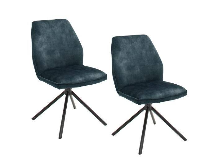 MCA furniture Esszimmerstuhl Ottawa 2er-Set Vintage Velouroptik Bezugsfarbe petrolblau 4-Fuß-Gestell schwarz Stuhl im 2er Set MCA furniture Esszimmerstuhl Ottawa 2er-Set Vintage Velouroptik Bezugsfarbe petrolblau 4-Fuß-Gestell schwarz Stuhl im 2er Set von MCA-furniture