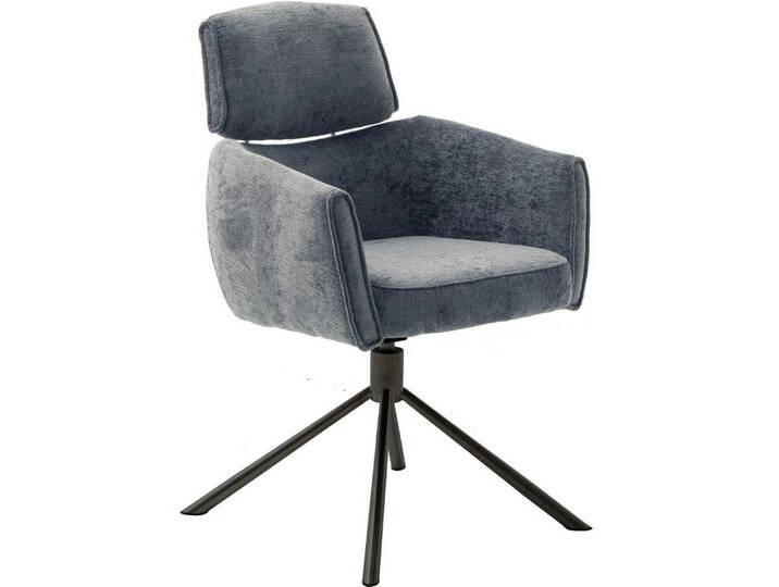 MCA furniture Esszimmerstuhl QUEBEC (Set, 2 St), (2er-Set), 360° drehbar, Taschenfederkern, Sitzhöhe ca. 51 cm, schwarz, Metall von MCA-furniture