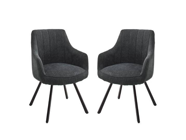 MCA furniture Esszimmerstuhl Sassello 2er-Set Art.Nr. SA4S43AN Bezug Mikrofaser Anthrazit Gestell eckig konisch schwarz matt lackiert mit Drehfunktion MCA furniture Esszimmerstuhl Sassello 2er-Set Art.Nr. SA4S43AN Bezug Mikrofaser Anthrazit Gestell eckig konisch schwarz matt lackiert mit Drehfunktion von MCA-furniture