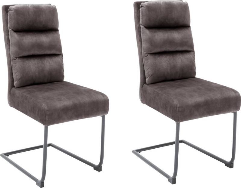 MCA furniture Freischwinger Lampang (Set, 2 St), 2er Set, Stuhl mit Stoffbezug im Vintagelook, belastbar bis 120 kg von MCA furniture
