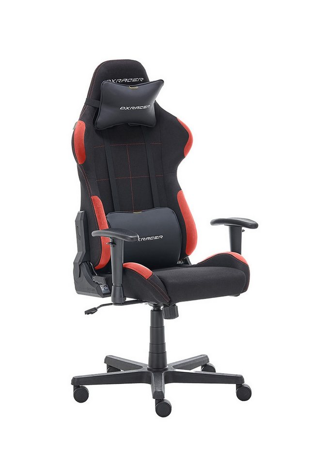 MCA furniture Gaming-Stuhl Armlehnen, Kopfpolster, Wippfunktion, schwarz/rot - 65x121x65cm B/H/T von MCA furniture