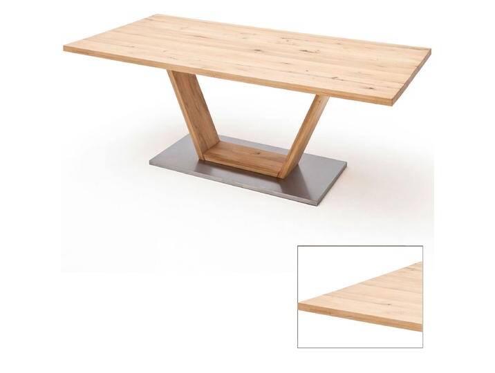 MCA furniture Greta Esstisch mit V-Fußgestell fester Tischplatte in Balkeneiche Massivholz geölt gerader Tischkante in verschiedenene Größen wählbar MCA furniture Greta Esstisch mit V-Fußgestell fester Tischplatte in Balkeneiche Massivholz geölt gerader Tischkante in verschiedenene Größen wählbar von MCA-furniture