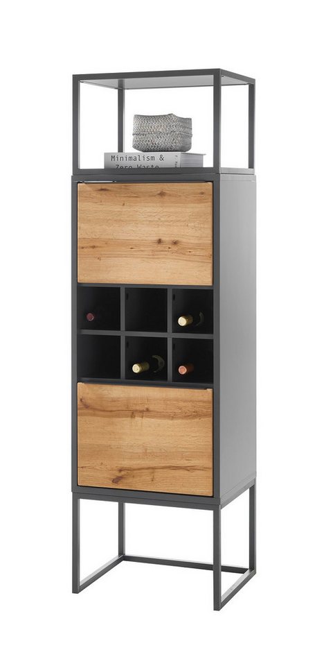 MCA furniture Highboard Wohnzimmerschrank Stauraumelement Asmara 1, Eiche / anthrazit MCA furniture Highboard Wohnzimmerschrank Stauraumelement Asmara 1, Eiche / anthrazit von MCA furniture