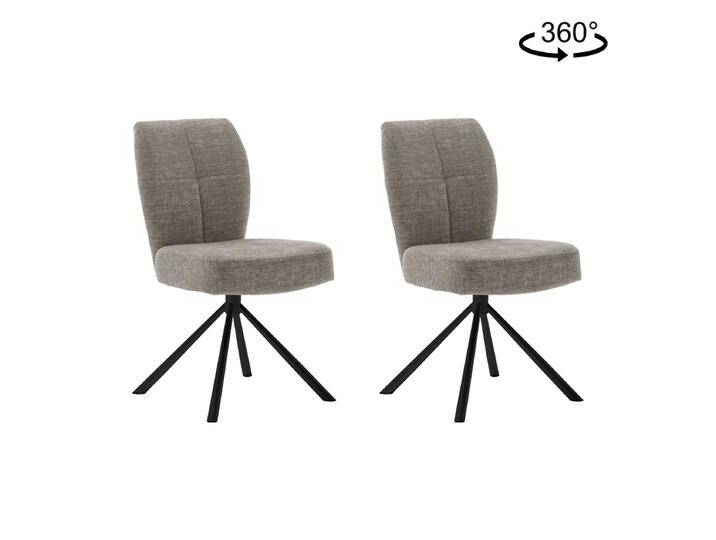 MCA furniture Kea Polsterstuhl im 2er Set mit Drehfunktion Gestell schwarz matt Bezug Feingewebe Cappuccino MCA furniture Kea Polsterstuhl im 2er Set mit Drehfunktion Gestell schwarz matt Bezug Feingewebe Cappuccino von MCA-furniture