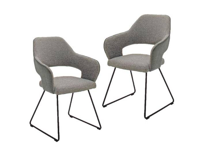 MCA furniture Kufenstuhl mit Armlehnen Newcastle 2er-Set - Gestell Rundrohr und Bezugfarbe wählbar Stuhl für Ihr Esszimmer MCA furniture Kufenstuhl mit Armlehnen Newcastle 2er-Set - Gestell Rundrohr und Bezugfarbe wählbar Stuhl für Ihr Esszimmer von MCA-furniture