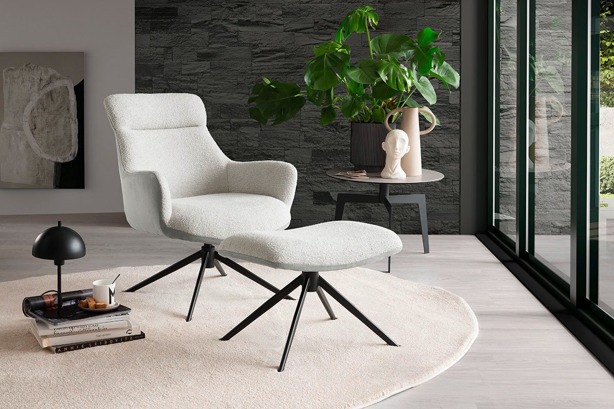 MCA furniture Loungesessel PELION Drehstuhl mit Armlehnen (Set, 2-St), 360° drehbar mit Nivellierung von MCA furniture