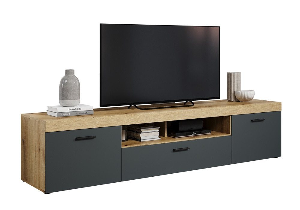 MCA furniture Lowboard TV-Board Lowboard Tyler, grau / Coast Evoke Eiche MCA furniture Lowboard TV-Board Lowboard Tyler, grau / Coast Evoke Eiche von MCA furniture