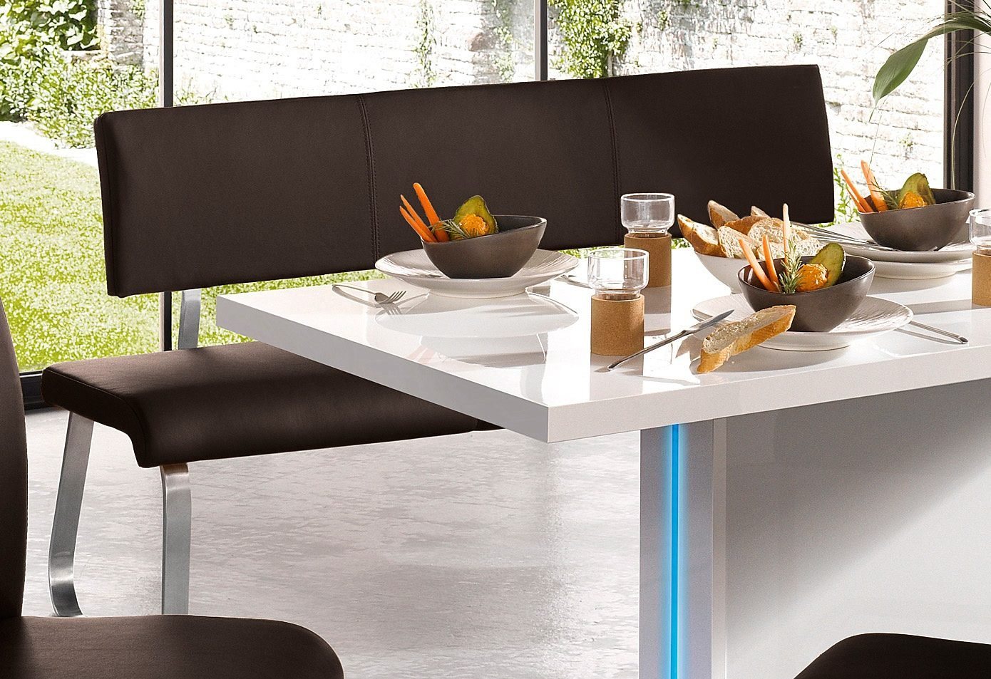 MCA furniture Polsterbank Arco, belastbar bis 280 Kg, Echtleder, in verschiedenen Breiten von MCA furniture