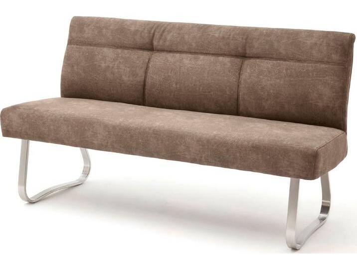 MCA furniture Polsterbank Talena, mit einem Edelstahl Gestell, in zwei Farbvarianten und zwei Breite, braun, braun von MCA-furniture