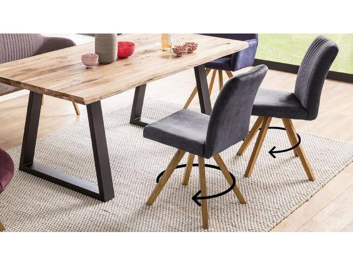 MCA furniture Polsterstuhl 2er Set Drehstuhl Oklahoma Polsterstuhl Forza anthrazit, grau MCA furniture Polsterstuhl 2er Set Drehstuhl Oklahoma Polsterstuhl Forza anthrazit, grau von MCA-furniture