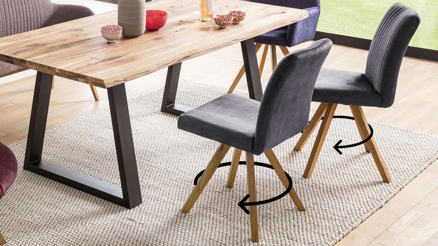 MCA furniture Polsterstuhl 2er Set Drehstuhl Oklahoma Polsterstuhl Forza anthrazit MCA furniture Polsterstuhl 2er Set Drehstuhl Oklahoma Polsterstuhl Forza anthrazit von MCA furniture