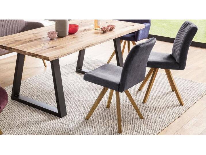 MCA furniture Polsterstuhl 2er Set Polsterstuhl Oklahoma Webstoff Forza anthrazit (2 St), grau von MCA-furniture