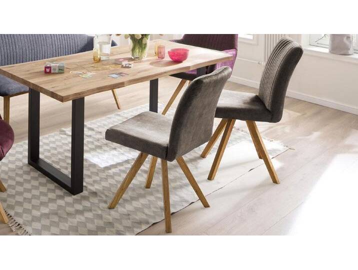 MCA furniture Polsterstuhl 2er Set Polsterstuhl Oklahoma Webstoff Forza cappuccino (2 St), braun von MCA-furniture